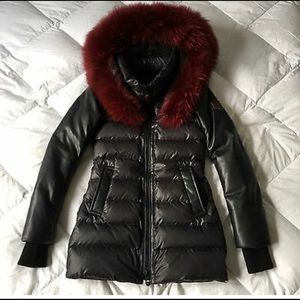 Nicole Benisti down coat with real fur hood.